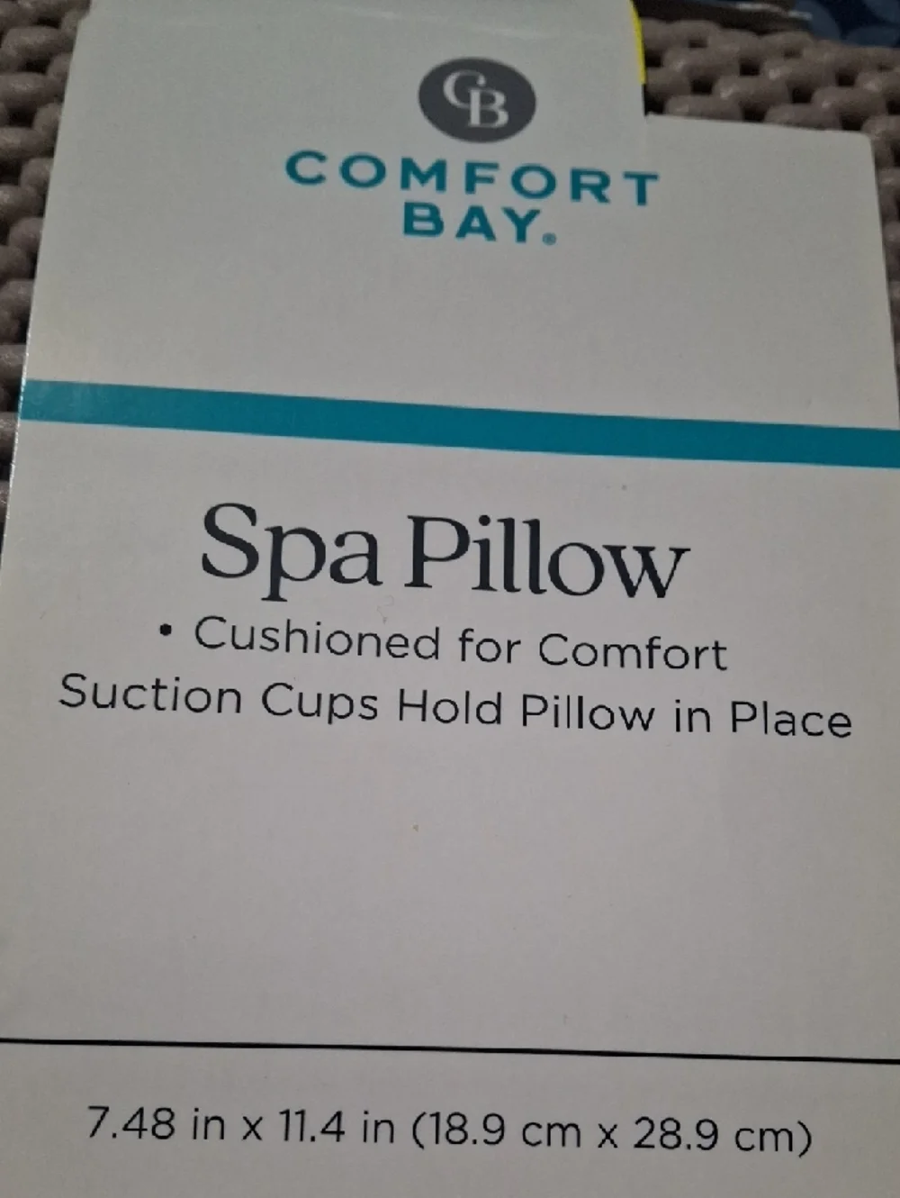 Comfort Bay Beige Spa Pillow with Woven Texture, Storage Container And Two Crib